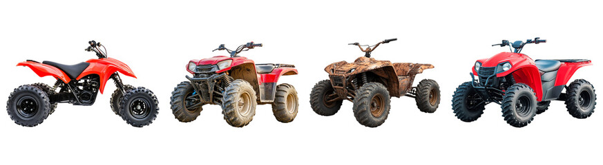 Obraz premium Collection ATV Isolated On Transparent Background