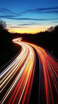 Abstract background of long explosure tale light on black ,Technology backgroud