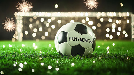 Happy New Year, soccer ball