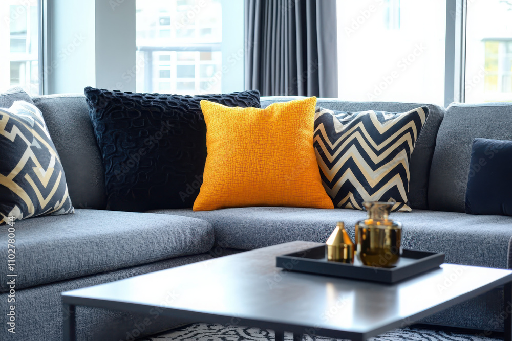 Poster Transforming contemporary spaces utilizing digital home displays for a soft and inviting atmosphere