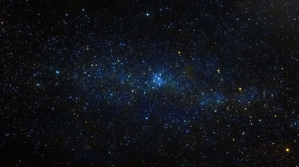 Fototapeta premium Dark blue starry night sky background filled with twinkling stars astrophotography cosmic wonder mesmerizing pattern star cluster
