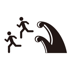 津波避難のピクトグラム