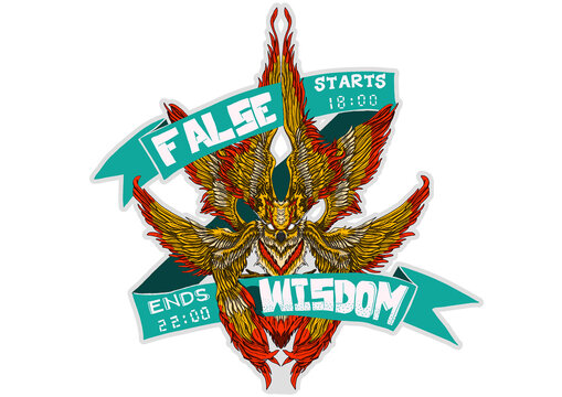 False wisdom owl with six wings