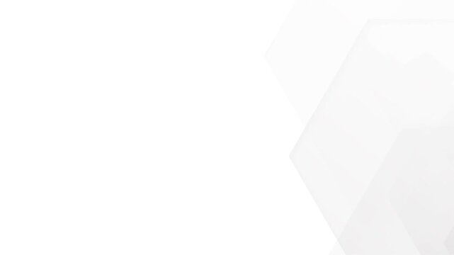 white background abstract hexagon animation 4K footage video