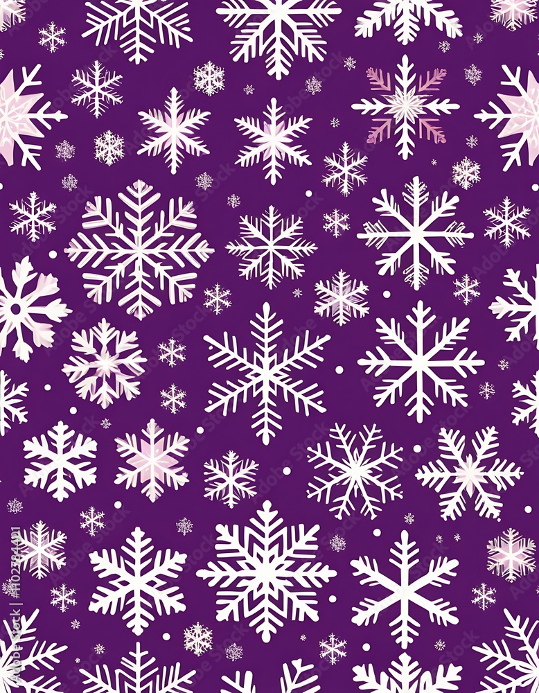 Poster seamless pattern with snowflakes