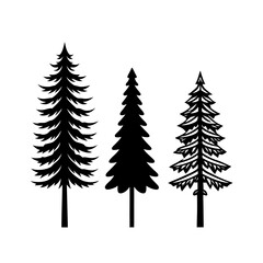 Fototapeta premium chiasmas Tree silhouette set vector with a white background