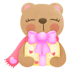 Bear and gift