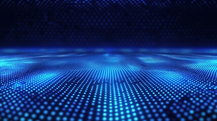 Obraz premium Abstract Blue Light Dots Background with Gradient Effects