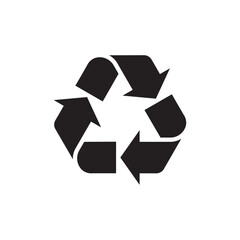 recycling arrow icon app and websites vector flat