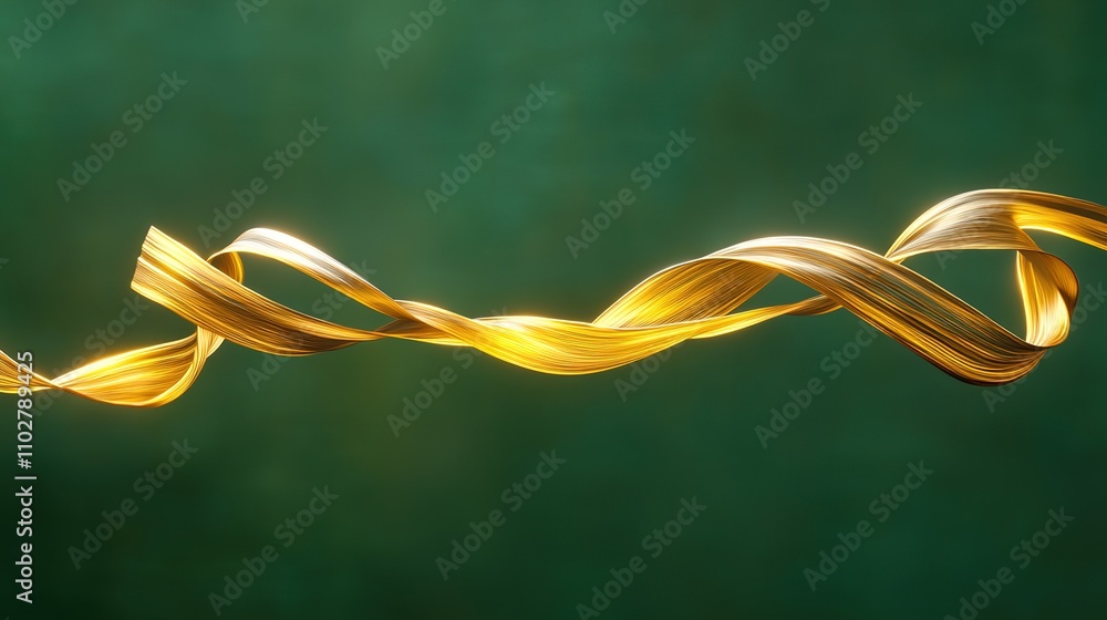 Poster golden wave in motion: a captivating display of fluidity and light, perfect for elegant backgrounds 