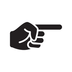 pointing finger hand icon flat vector illustration