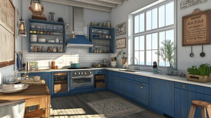 Coastal Farmhouse Kitchen Design Ideas