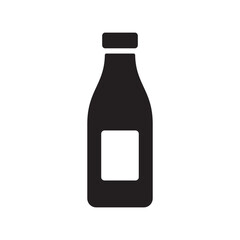 milk bottle container icon flat vector illustration