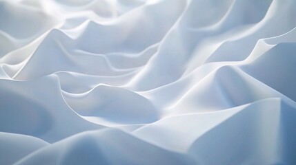 Obraz premium Soft White Fabric Waves for Elegant Background and Textures