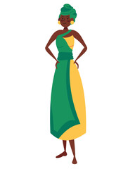 african woman wearing traditional dress