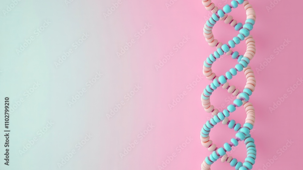 Aufkleber a colorful dna double helix model against a soft gradient background, showcasing the structure of ge