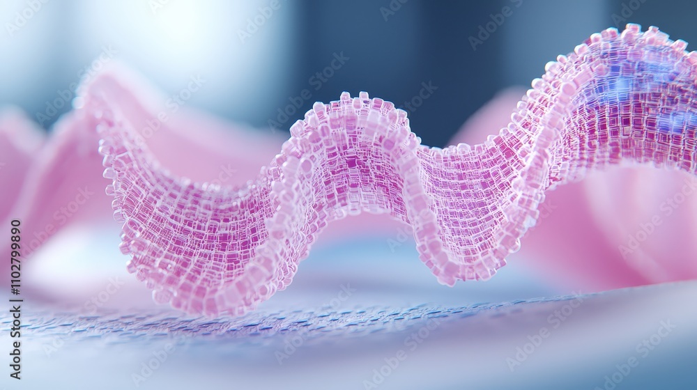 Poster abstract pink digital wave ai generated data texture