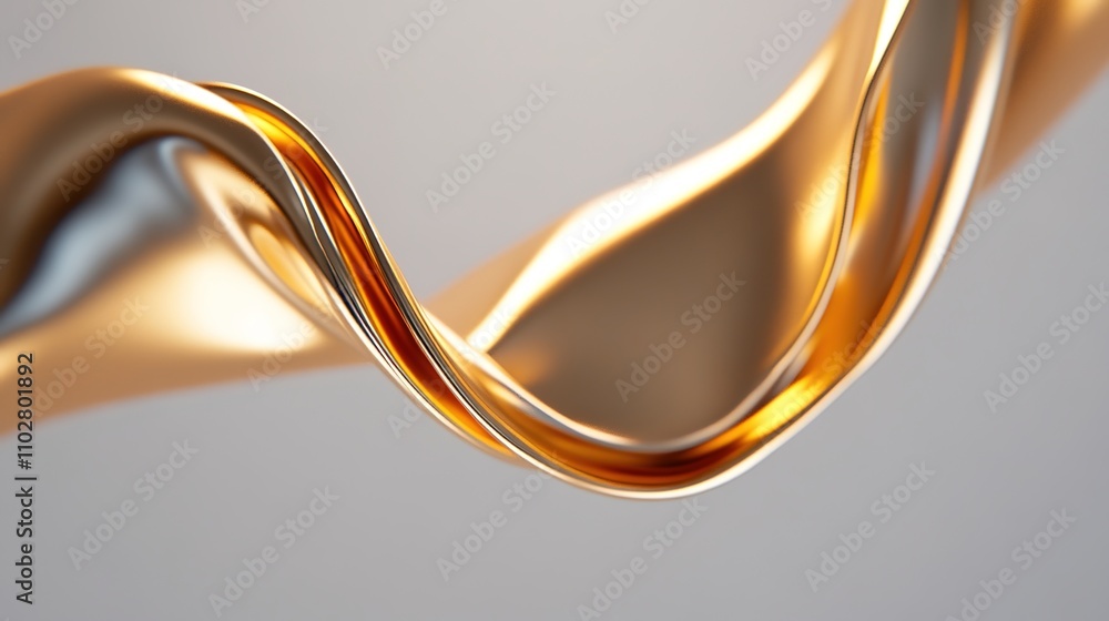 Poster elegant flowing liquid gold texture with smooth curves and reflections for creative backgrounds and 