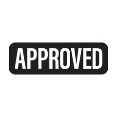 approved sign stamp flat vector on white background