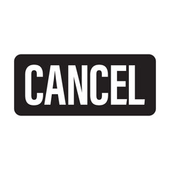 cancel text sign vector on white background
