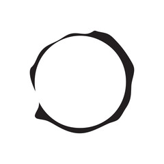 circle shape rounded brush element flat vector on white background