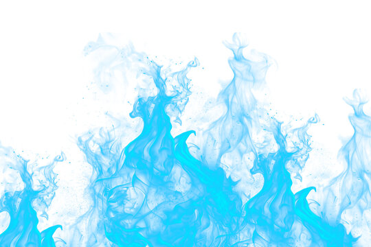 blue flames blazed