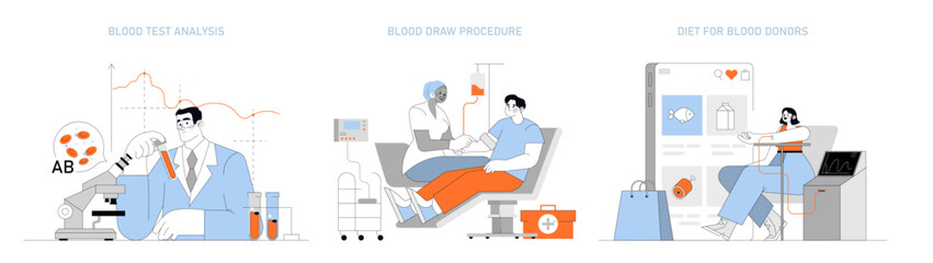 Blood Donor Day. Flat Vector Illustration