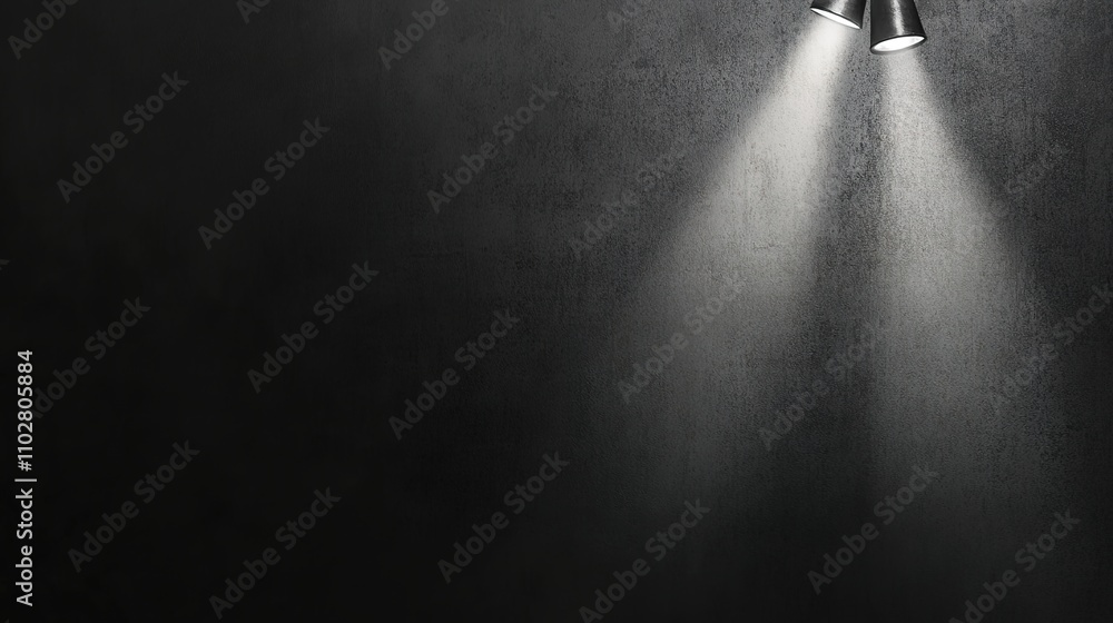Poster dramatic spotlight illumination on dark textured background creating a mysterious and atmospheric se
