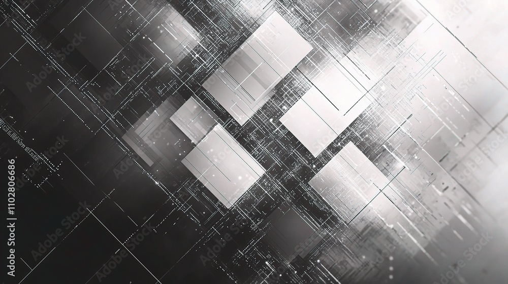 Poster Abstract Digital Design with Geometric Shapes and Lines