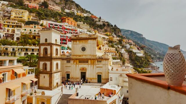 Church of Santa Maria Assunta, Positano, Amalfi Coast, Naples, Campania, Italy
