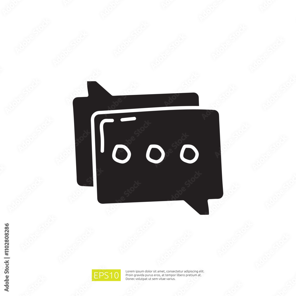 Poster this image features a stylized graphic of chat bubbles, symbolizing communication or messaging. it r