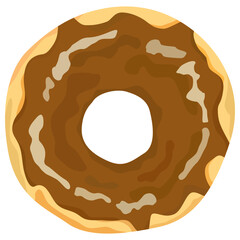 チョコレートドーナツ ベクター素材