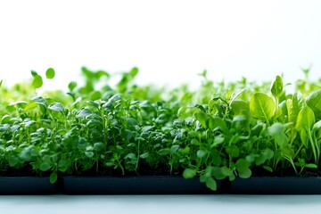 Obraz premium Greenhouse Crops isolated on a white background, close up