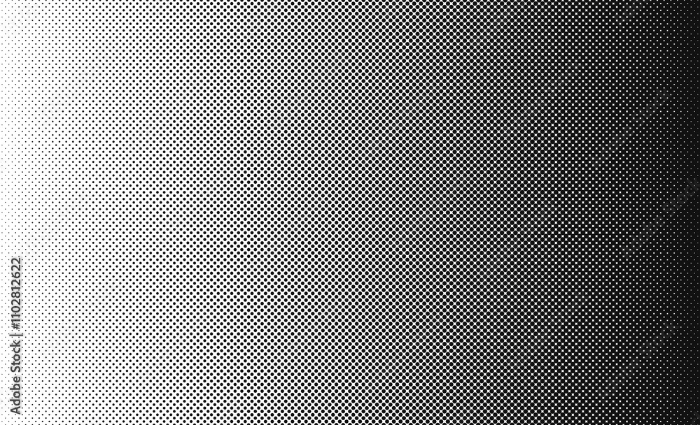 Aufkleber dotted halftone gradient texture. vanishing polka dot background. repeating dots gradation pattern b