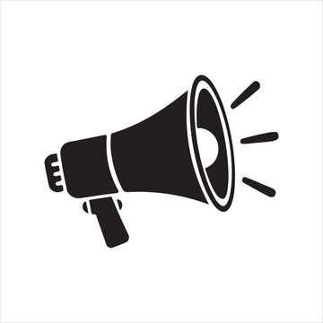 recommend clip art: megaphone icon silhouette vector illustration arty