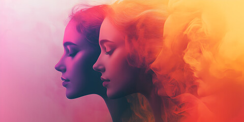 International Women's Day Celebration on Blurred Background