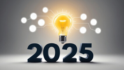 Innovative light bulb concept for 2025 event technology showcase modern studio environment creative perspective