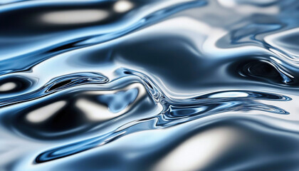 Futuristic liquid metal texture in chrome shades
