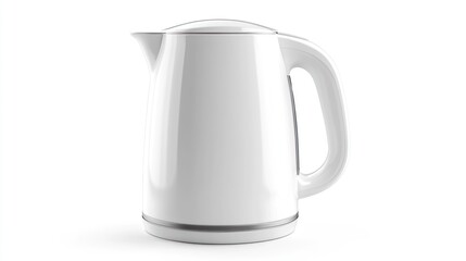 A sleek white electric kettle designed for boiling water efficiently.