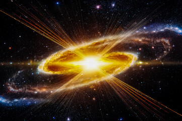 Obraz premium Ein Pulsar im Weltall