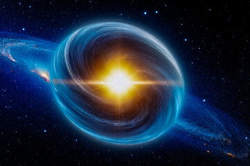 Obraz premium Ein Pulsar im Weltall