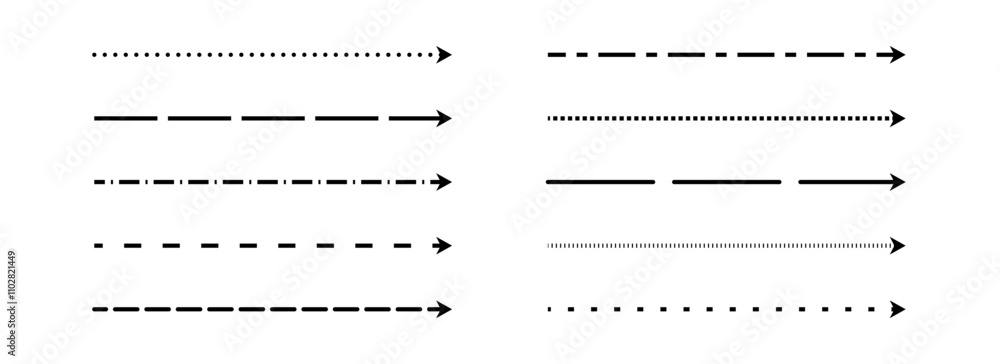Poster black straight thin arrow set. long thin arrow collection. doodle sketched pointers and direction li