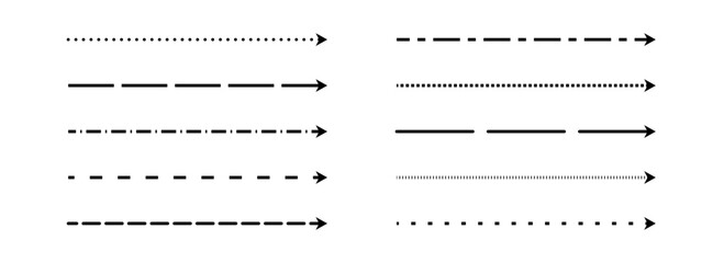 Black straight thin arrow set. Long thin arrow collection. Doodle sketched pointers and direction lines. Outline stripe design elements bundle for flyer, poster, brochure, booklet, banner. Vector