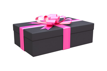 Black Friday gifts box pink and ribbon