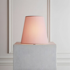 solitary elegant lamp with a soft blushpink