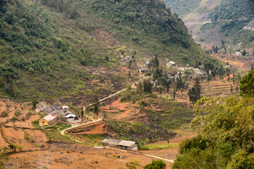 Fototapeta premium Spring landscape in Ha Giang - Northern mountainous province of Vietnam