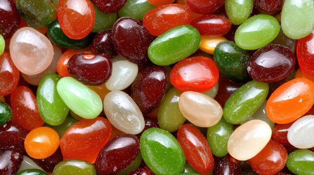 Colorful Candy Background  Sweet Treats  Jelly Beans  Assorted Colors  Delicious  Confecti