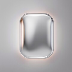 Metallic polished background with a stylized icon, visual, modern, polished, abstract, artistic
