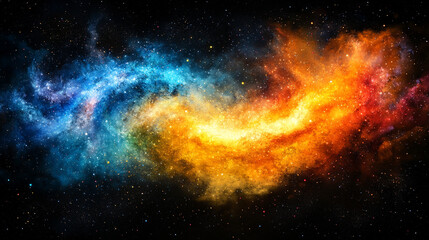 Fototapeta premium vibrant and dynamic flow of colorful particles creating an abstract, energetic visual effect representing movement, change, and creativity