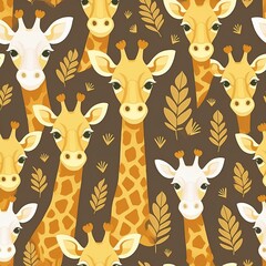 Obraz premium seamless background with giraffe